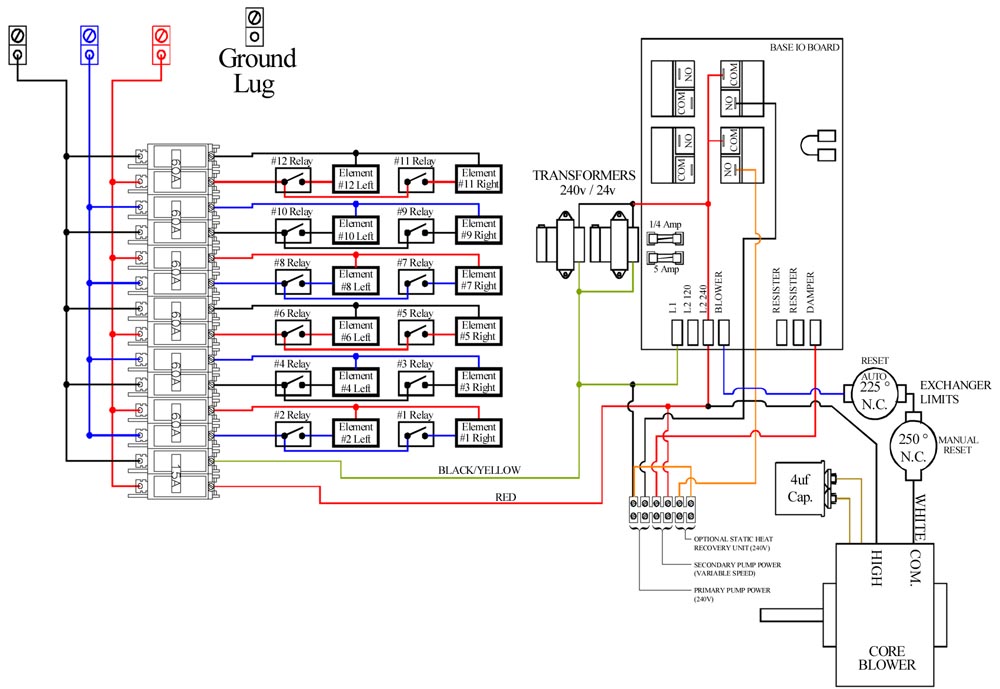 9150 208/240 3PH Wiring Diagram